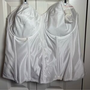 Dominique Intimates White Bridal Corset Bustier 46D Strapless
